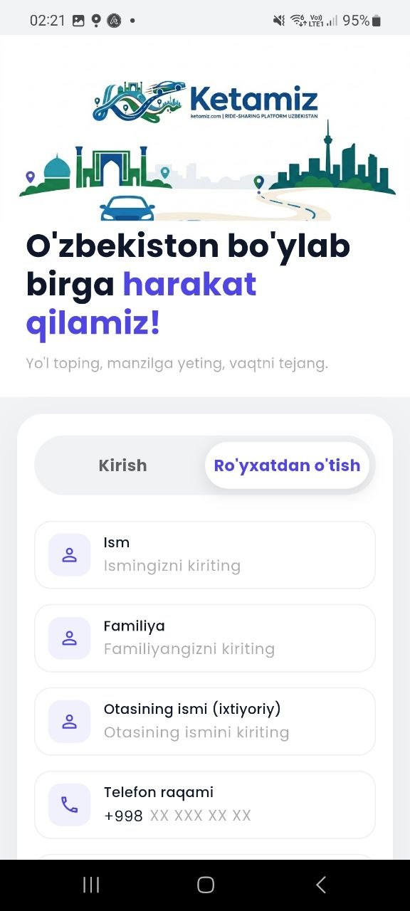 ketamiz.com ilova ekrani 2